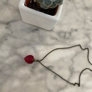 Heart-shaped Swarovski crystal necklace